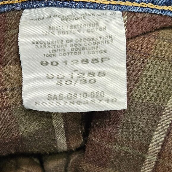 Cabela's Flannel Lined Jeans Mens Size 40x30 Denim Work 901255P Cotton - Picture 7 of 7